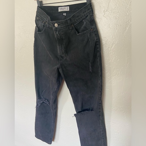 Abercrombie & Fitch Jeans NWT Sz 27/4 90s Straight Ultra High Rise Curve Love - Picture 2 of 6